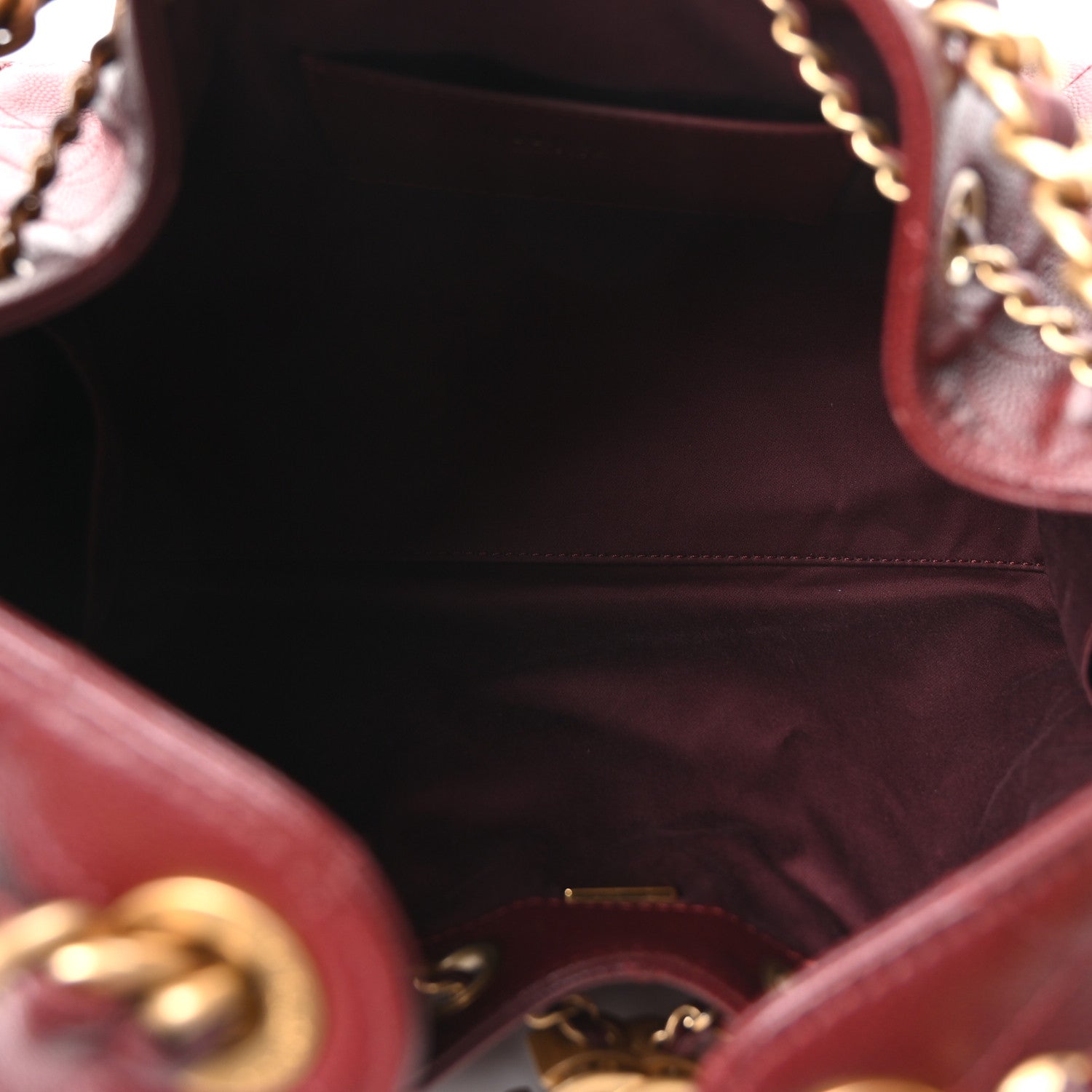 Chanel Caviar Quilted Small Chanel 25 Handbag Burgundy 5 of 11