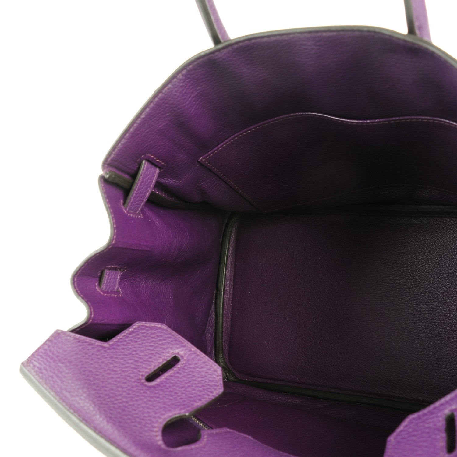 Hermes Taurillon Clemence Birkin 30 Ultraviolet 27 of 27