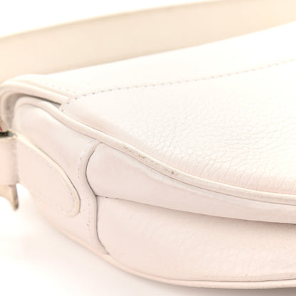 Christian Dior Calfskin Embroidered Romantic Flowers Saddle Bag White 10 of 16