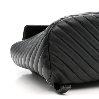 Chanel CHANEL Calfskin Chevron Quilted Small Urban Spirit Backpack Black Black 9 of 10