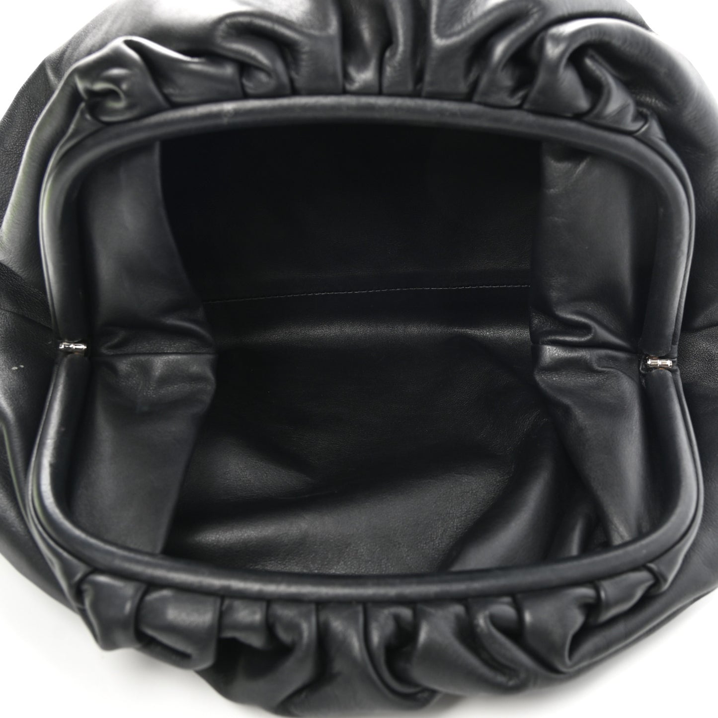 Smooth Butter Calf The Pouch Oversized Clutch Black