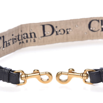 Christian Dior Oblique Studded Shoulder Strap Blue 4 of 7