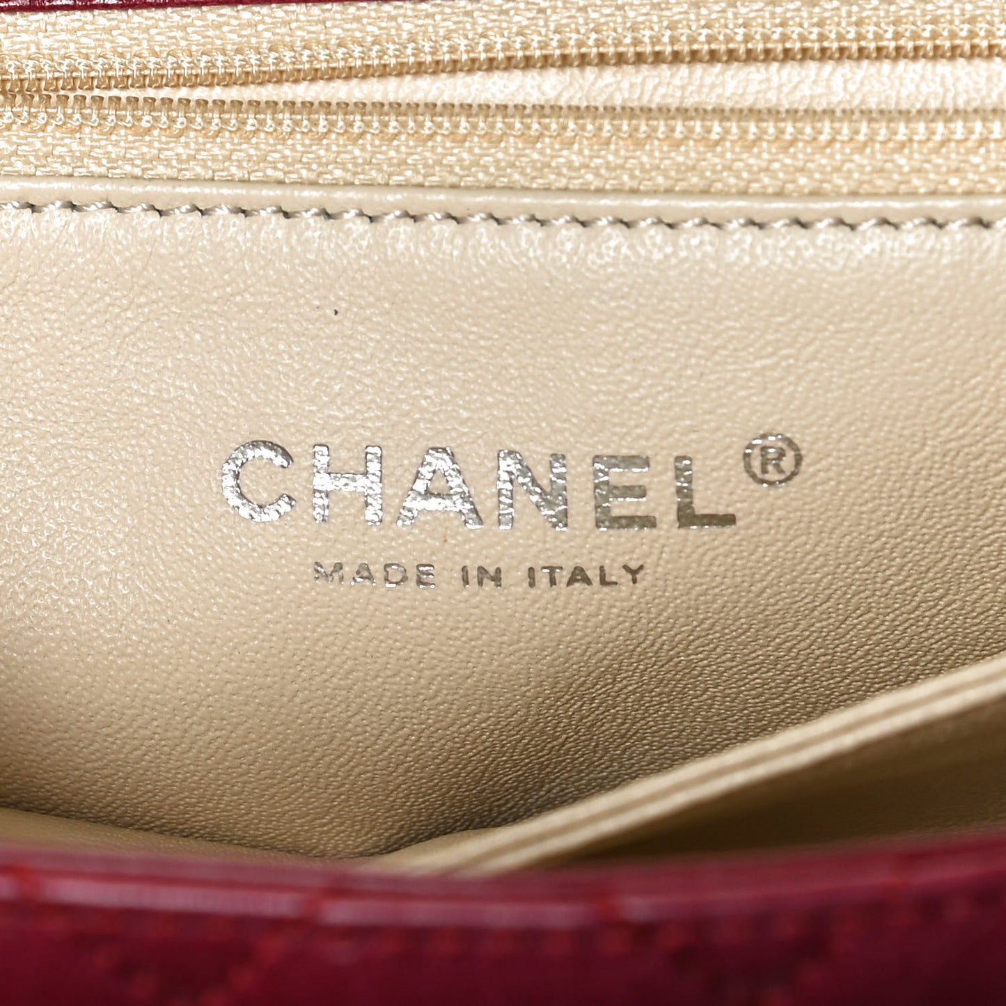 Glazed Calfskin Quilted Soft Boy Flap Red
