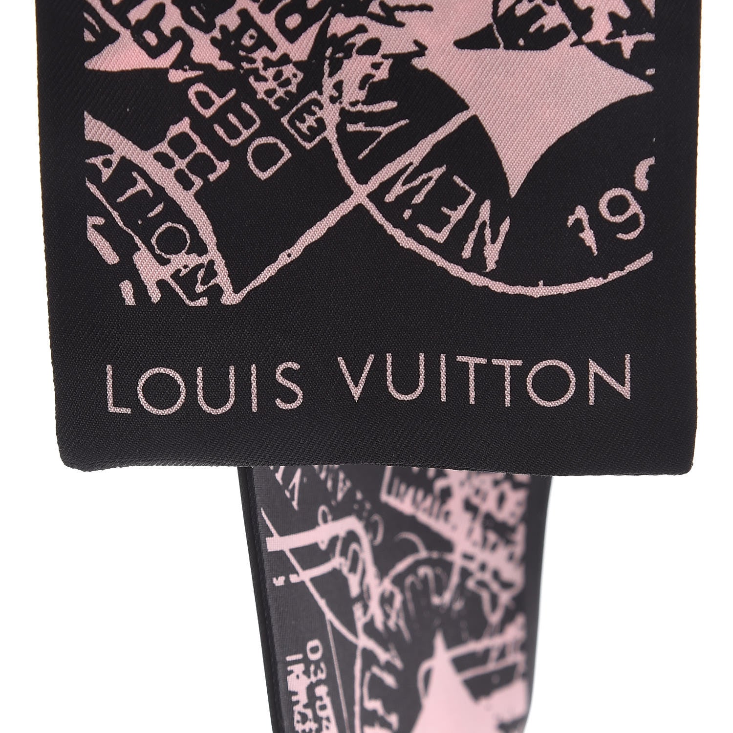 Louis Vuitton Silk Boarding Bandeau Black Pink 3 of 4