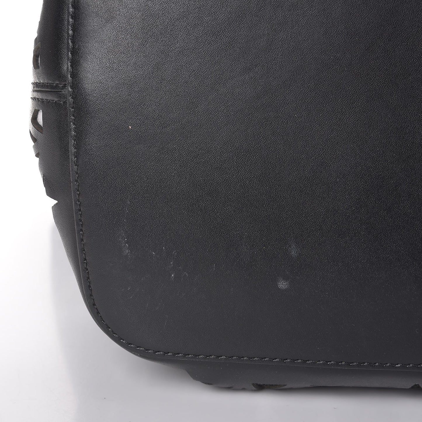Calfskin Lazer Cut Large Antigona Tote Black White