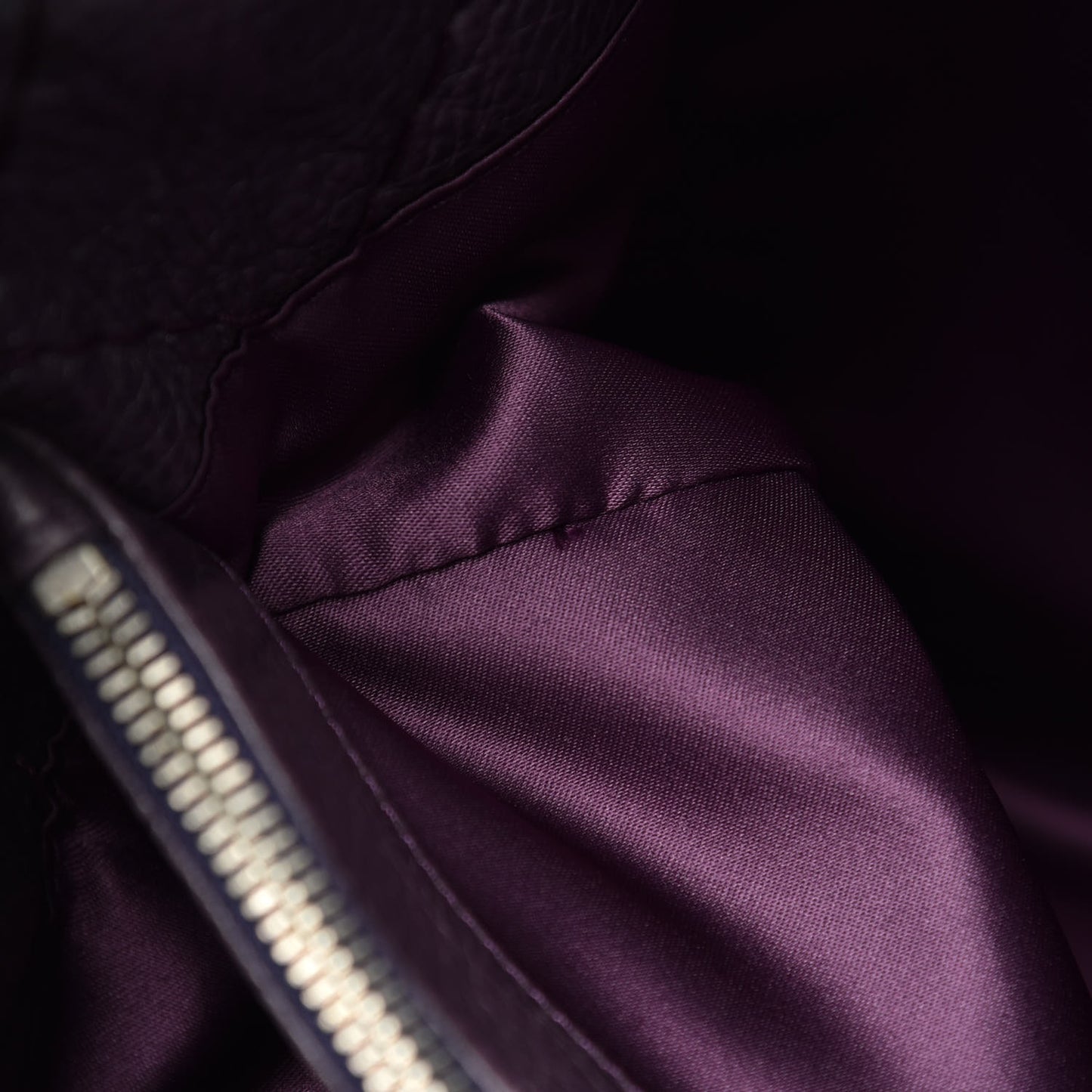 Glazed Calfskin Large On The Road Tote Purple