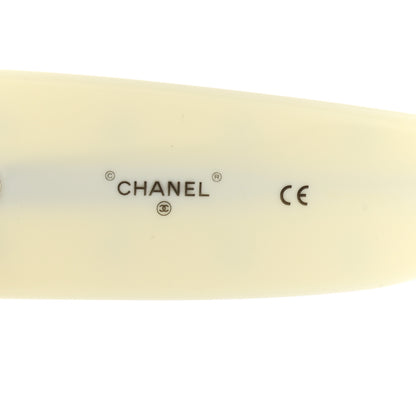 Chanel Acetate Quilted CC Pilot Sunglasses 71465 White Black 6 of 8