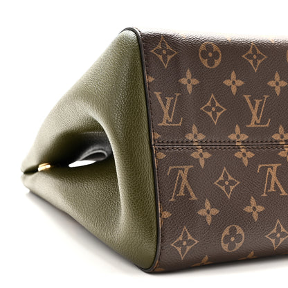 Louis Vuitton Calfskin Monogram Fold Tote PM Cream Khaki Black 8 of 9