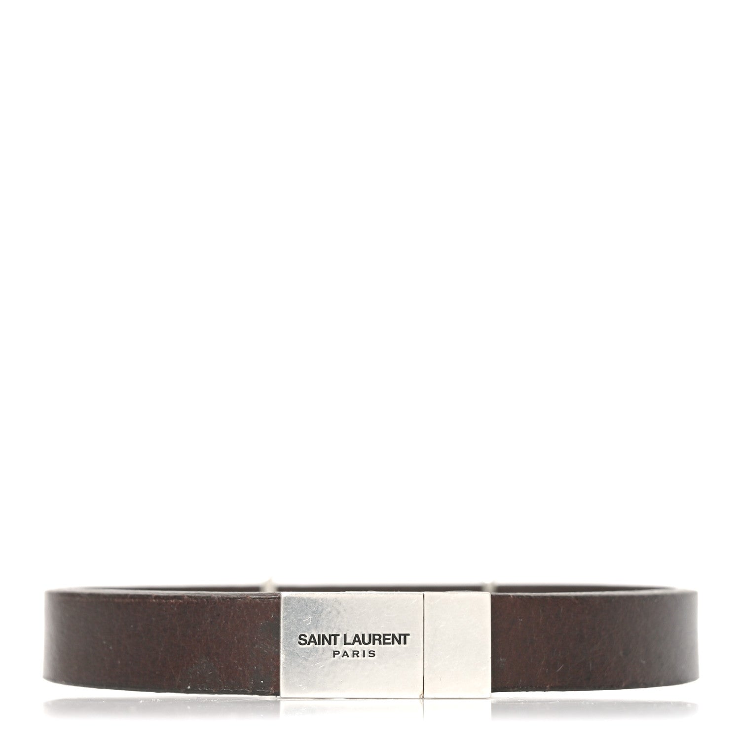 Saint Laurent Calfskin Opyum Bracelet L Dark Brown 3 of 4