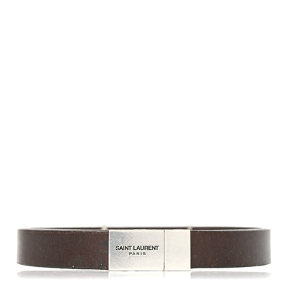 Saint Laurent Calfskin Opyum Bracelet L Dark Brown 3 of 4