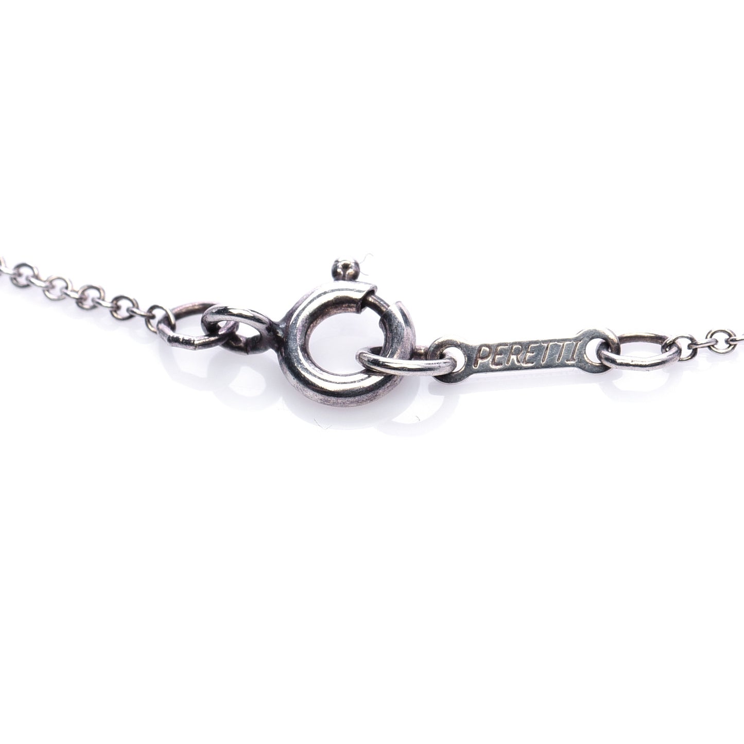 Sterling Silver 12mm Elsa Peretti Bean Pendant Necklace