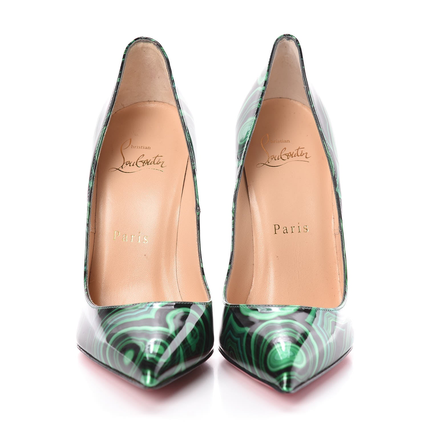 Christian Louboutin Patent Malachite So Kate 120 Pumps 35.5 Vert 2 of 7