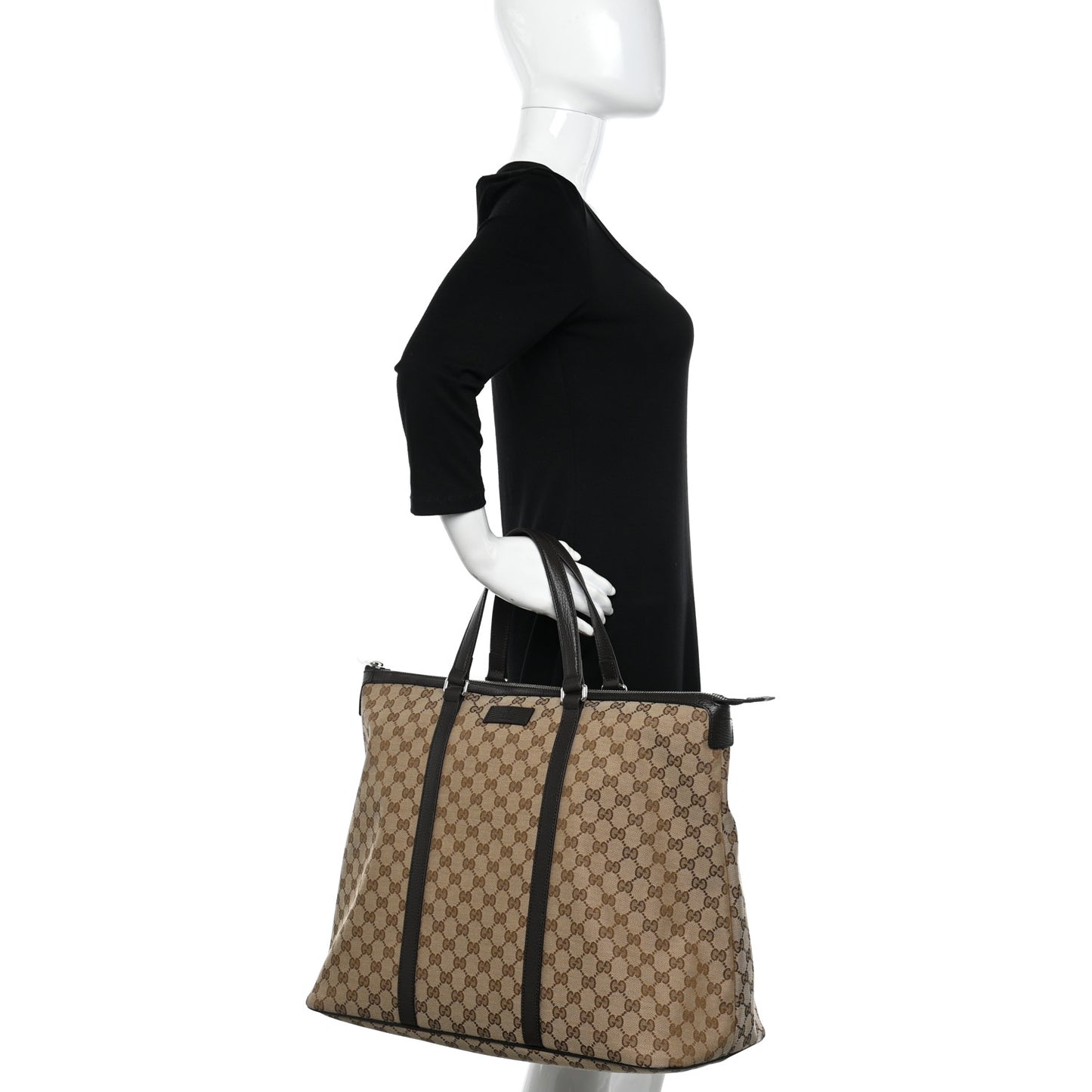 GG Monogram Large Joy Tote Bag Dark Brown