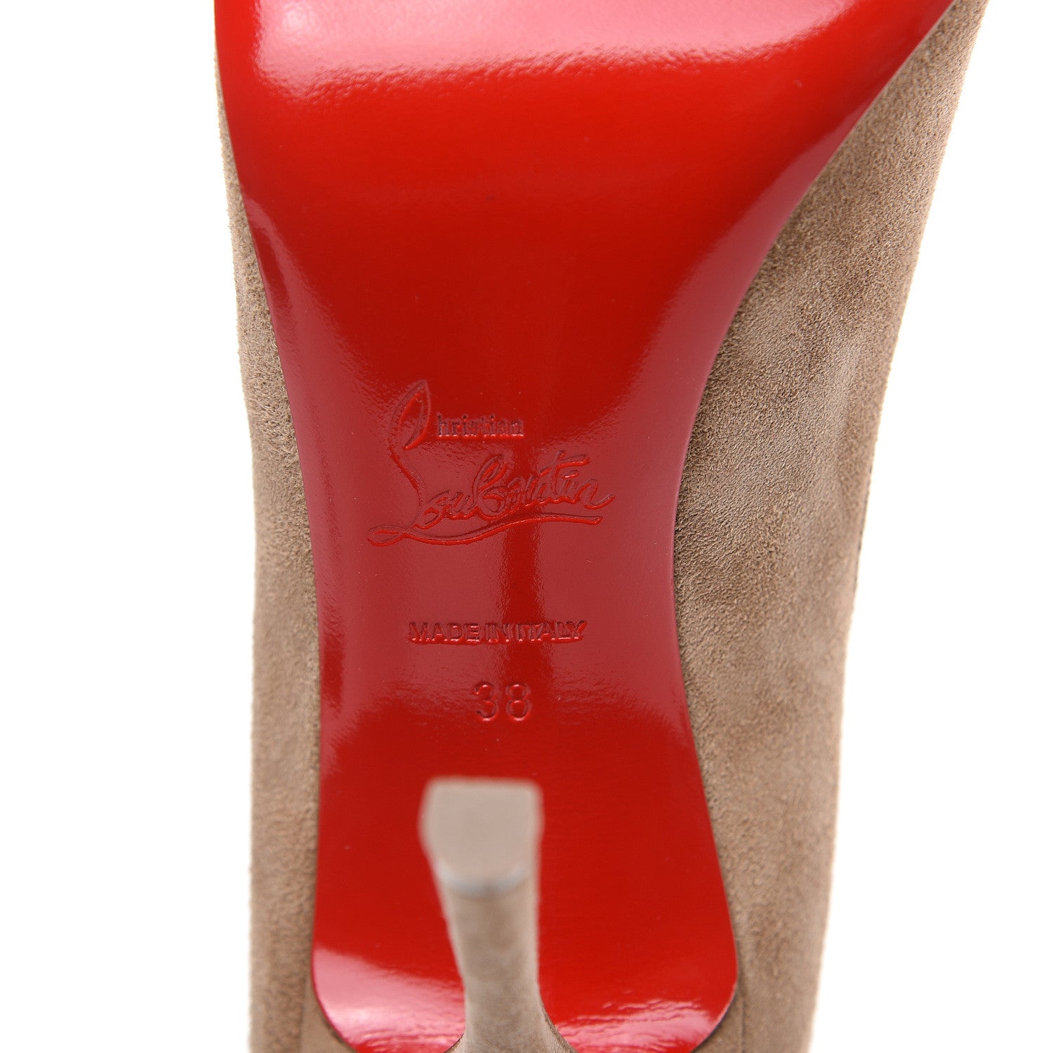 Christian Louboutin Veau Velours Decoltish 100 Pumps 38 Cappuccino 6 of 8
