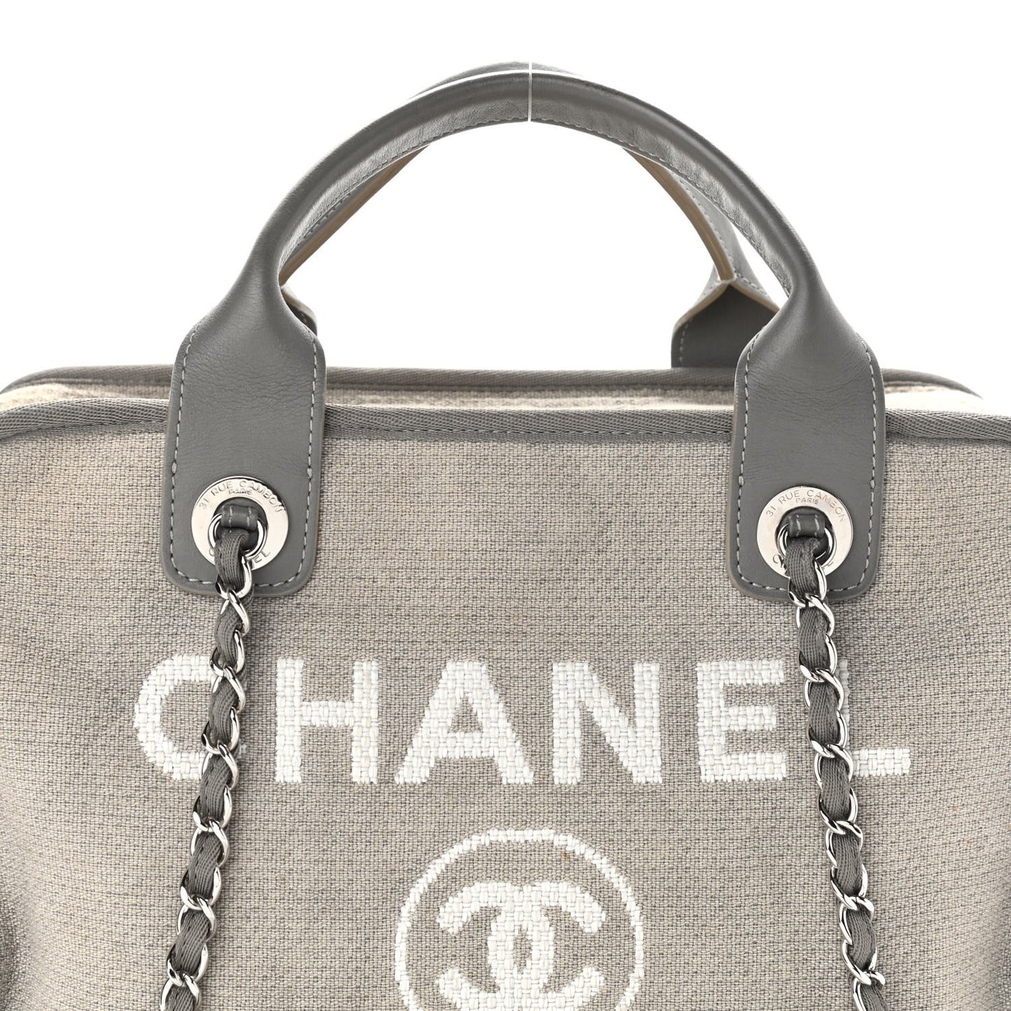 Canvas Deauville Bowling Bag Grey