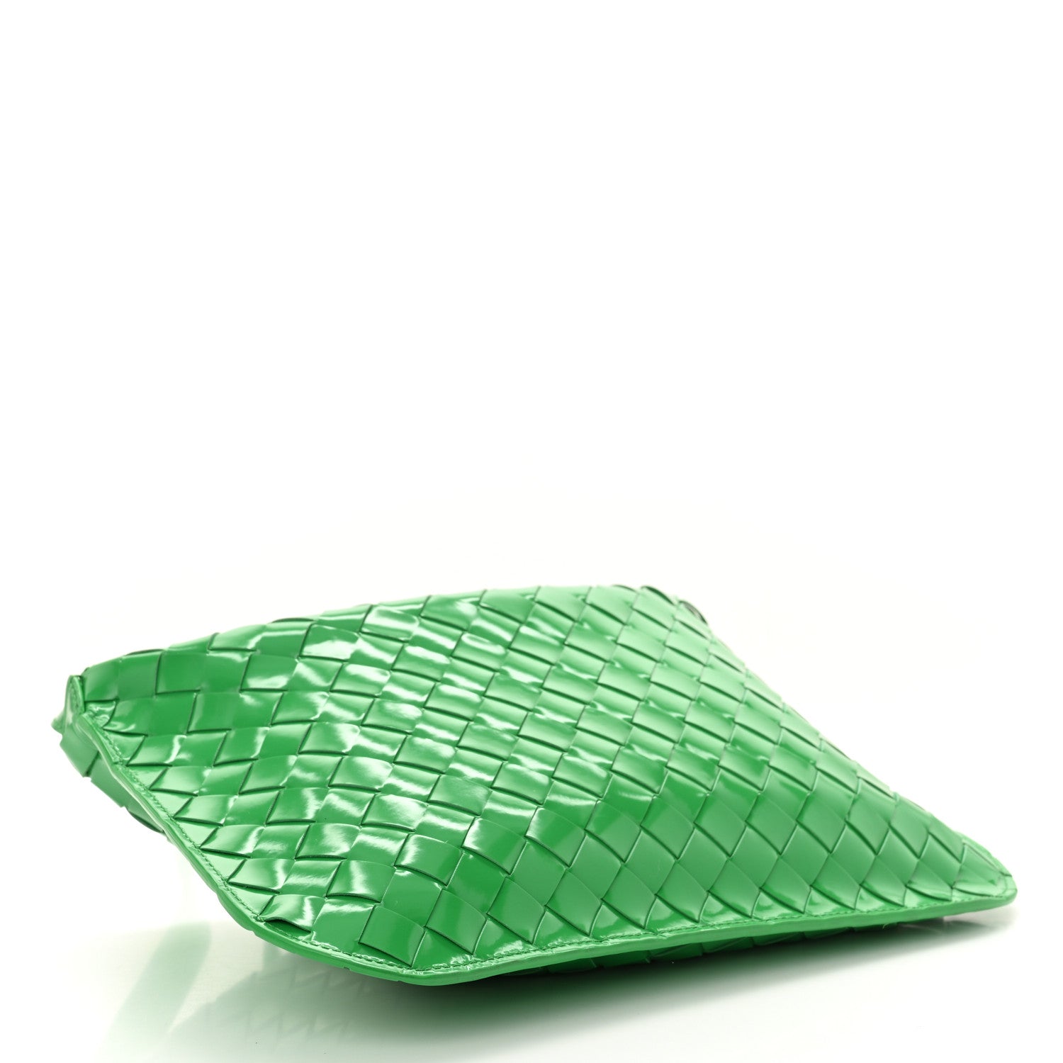 Bottega Veneta Brushed Calfskin Intrecciato Cradle Fold Over Shoulder Bag Parakeet 4 of 13
