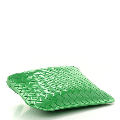 Bottega Veneta Brushed Calfskin Intrecciato Cradle Fold Over Shoulder Bag Parakeet 4 of 13
