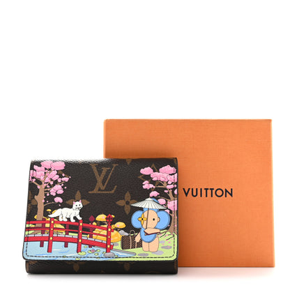 Louis Vuitton Monogram 2021 Christmas Animation Japanese Garden Victorine Wallet Wisteria Pink 7 of 7
