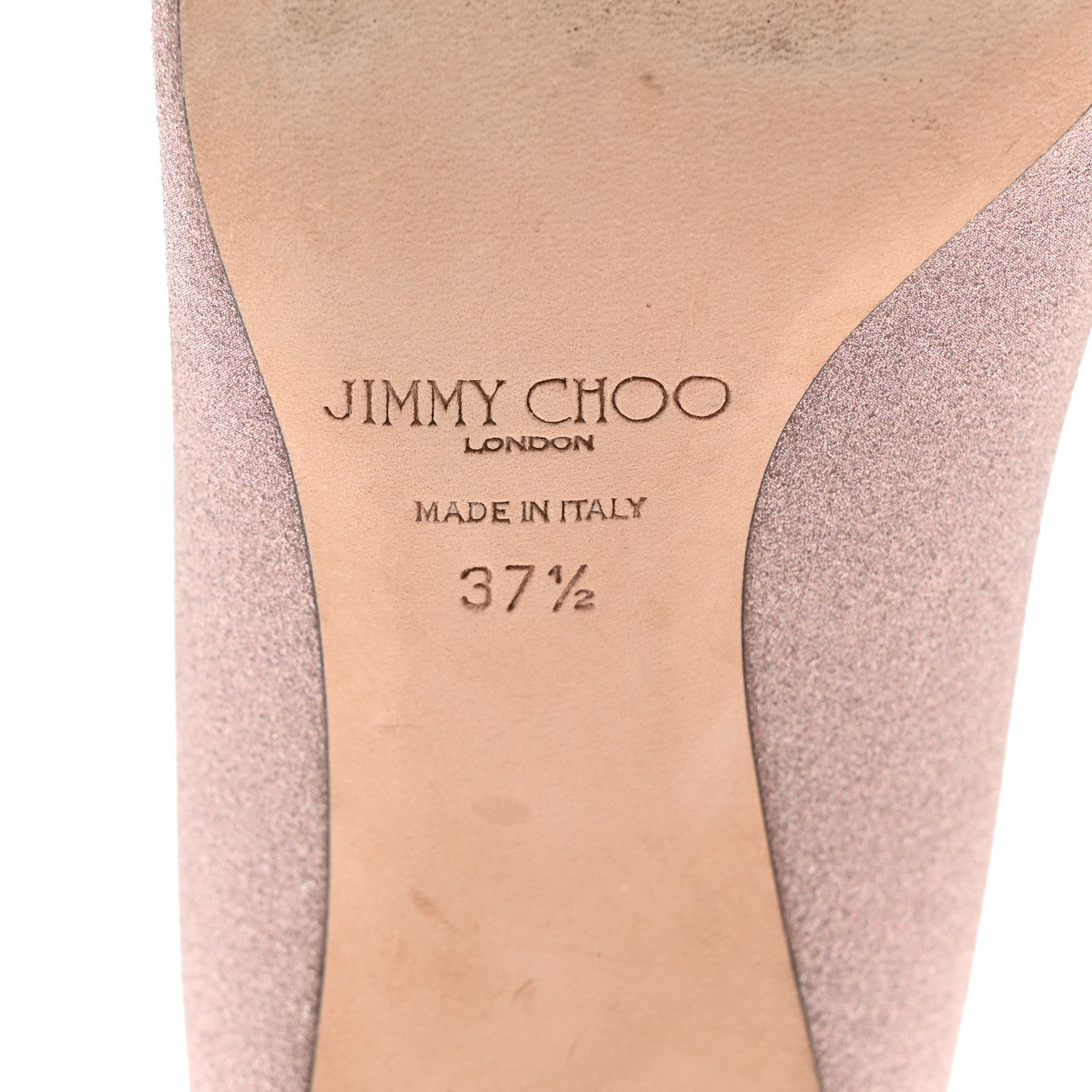 Jimmy Choo Coarse Glitter Pointy Toe 60 Pumps 37.5 Pink 7 of 9