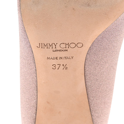 Jimmy Choo Coarse Glitter Pointy Toe 60 Pumps 37.5 Pink 7 of 9