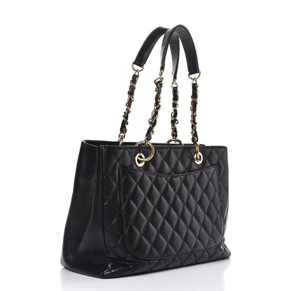 Chanel Caviar Quilted Grand Shopping Tote GST Black 3 of 7