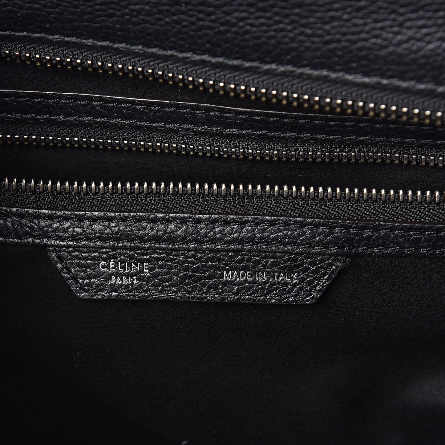 Drummed Calfskin Mini Luggage Black