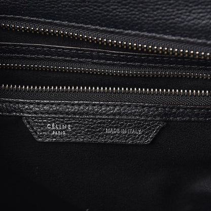 Celine Drummed Calfskin Mini Luggage Black 6 of 9