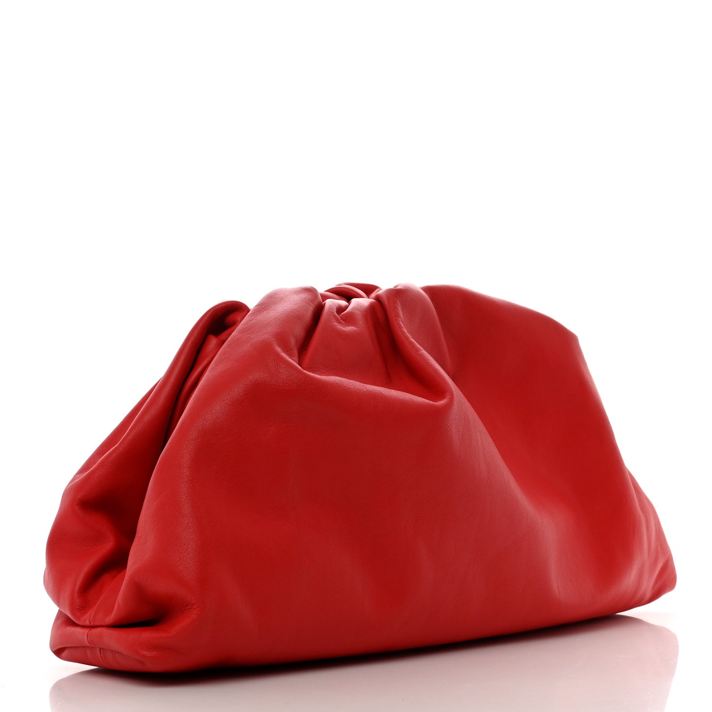 Smooth Butter Calf The Pouch Oversized Clutch Bright Red