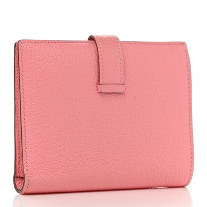 Hermes Chevre Mysore Bearn Compact Wallet Rose Confetti 3 of 7