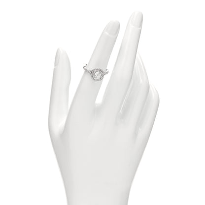 Tiffany Platinum Diamond .71ct Soleste Cushion Cut Double Halo Engagement Ring 50 5.25 2 of 6