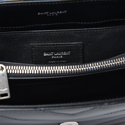 Saint Laurent Calfskin Y Quilted Monogram Small Loulou Chain Satchel Black 6 of 9