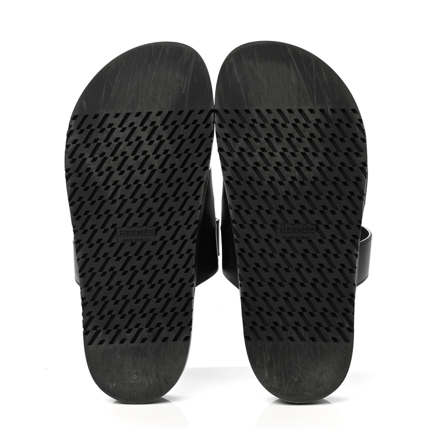 Hermes Calfskin Womens Chypre Sandals 38.5 Black 5 of 12