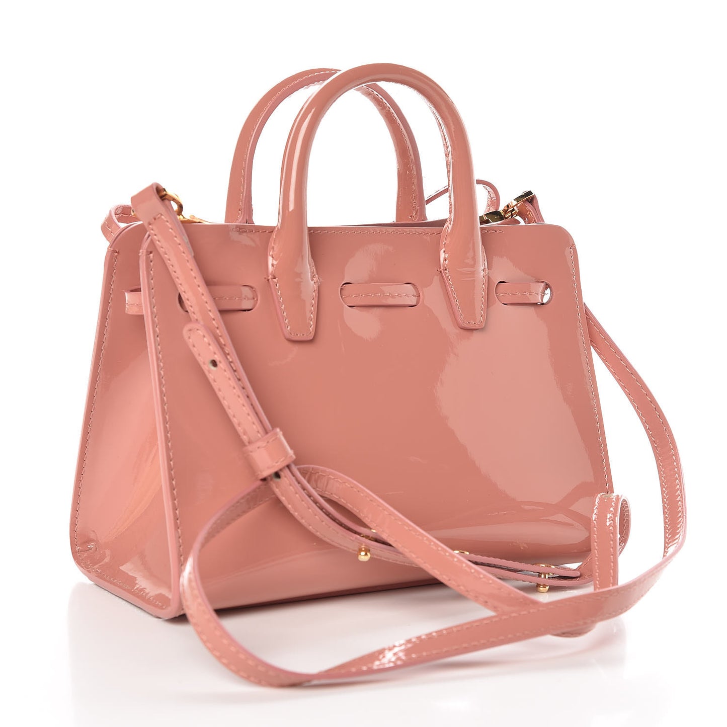 Patent Mini Mini Sun Bag Blush