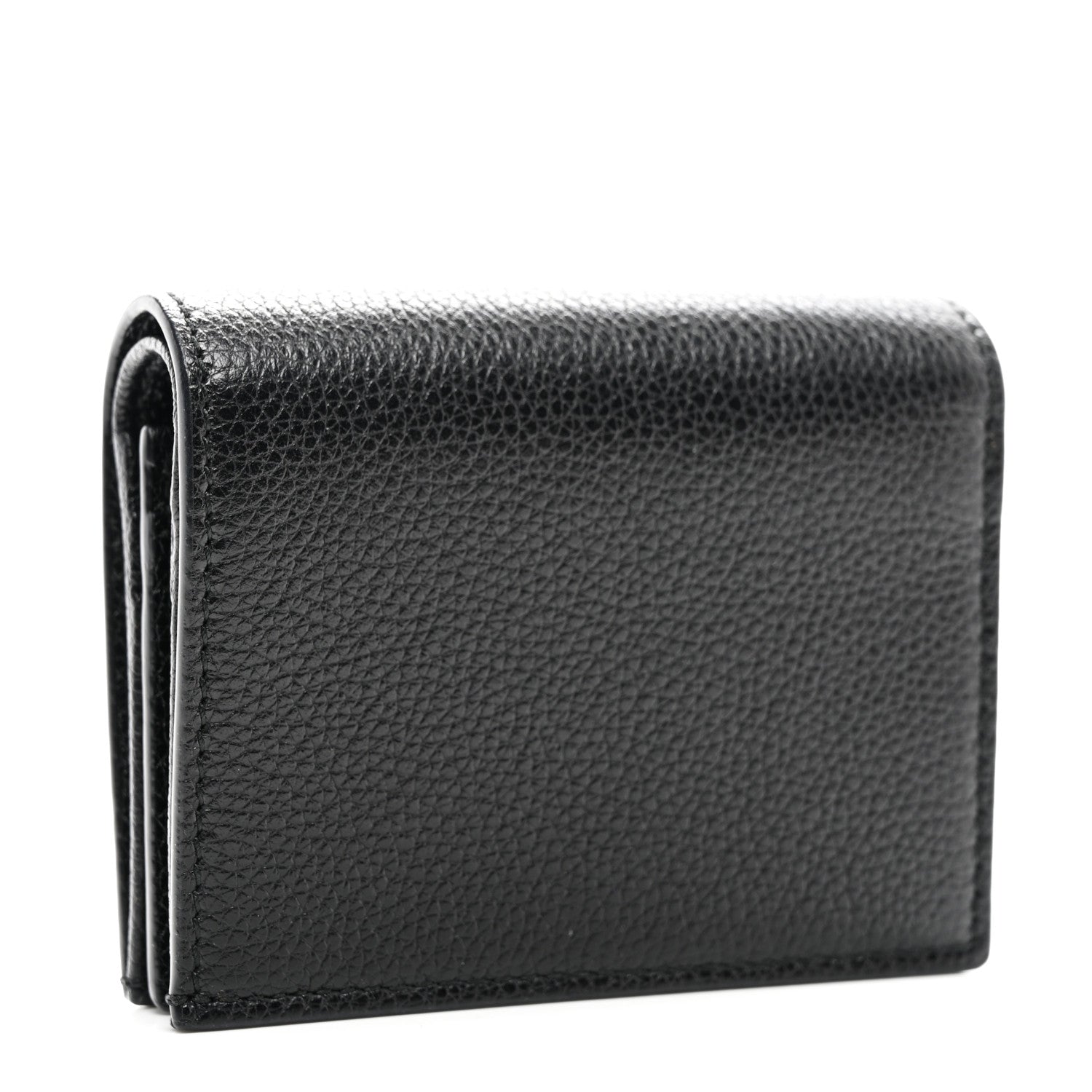 Gucci Grainy Calfskin Zumi Chain Card Case Wallet Black 3 of 7