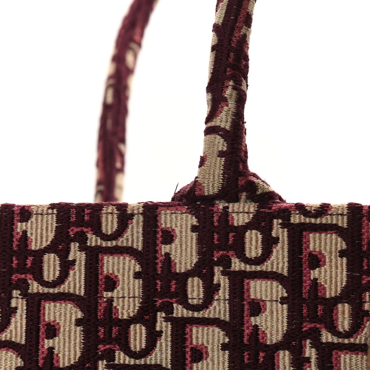 Christian Dior Oblique Large Book Tote Burgundy Multicolor 12 of 12