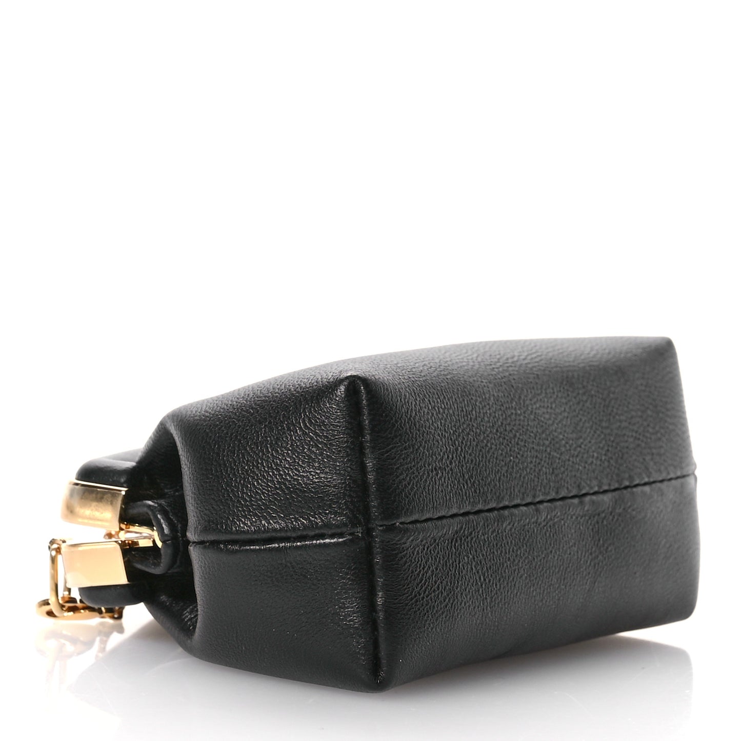 Shiny Nappa Nano Fendi First Bag Charm Black
