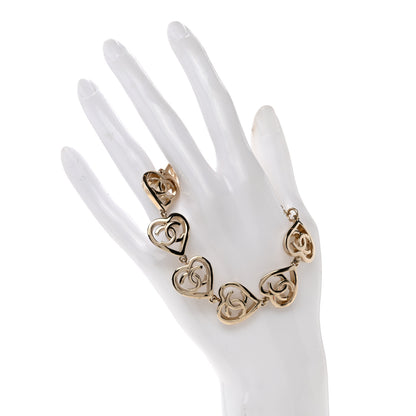 Chanel Metal CC Heart Coco In Love Bracelet Light Gold 2 of 4