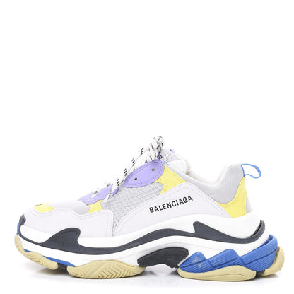 Balenciaga Fabric Mesh Womens Triple S Sneakers 40 White Purple Yellow 1 of 13