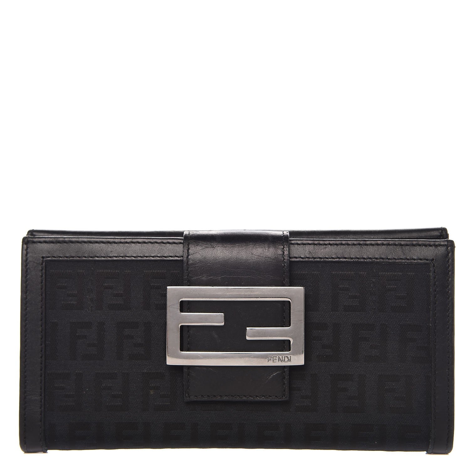 Fendi Zucchino Long Wallet Black 1 of 10