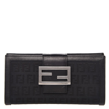 Fendi Zucchino Long Wallet Black 1 of 10