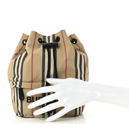 Burberry Econyl Icon Stripe Phoebe Drawcord Pouch Archive Beige 2 of 9