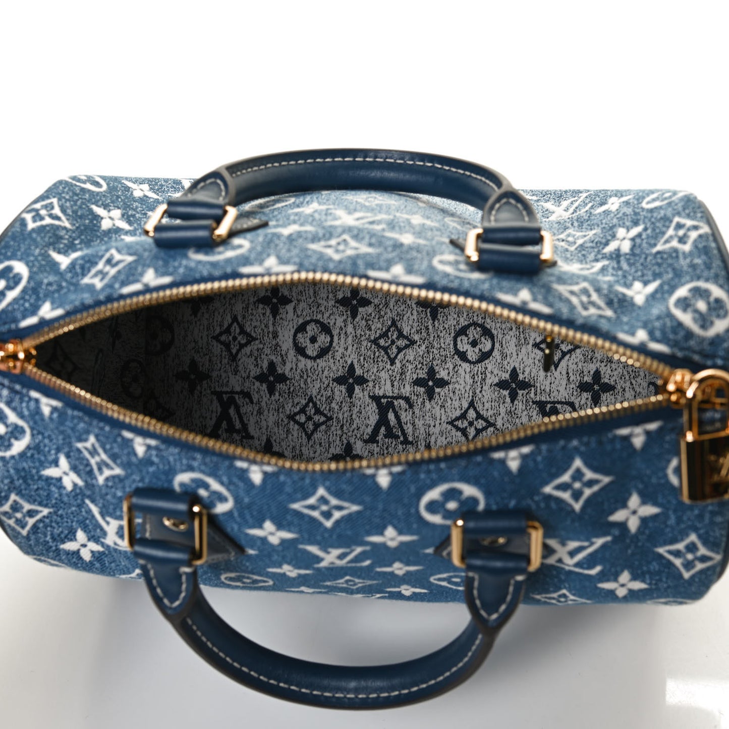 Monogram Jacquard Denim Speedy Bandouliere 25 Bleu