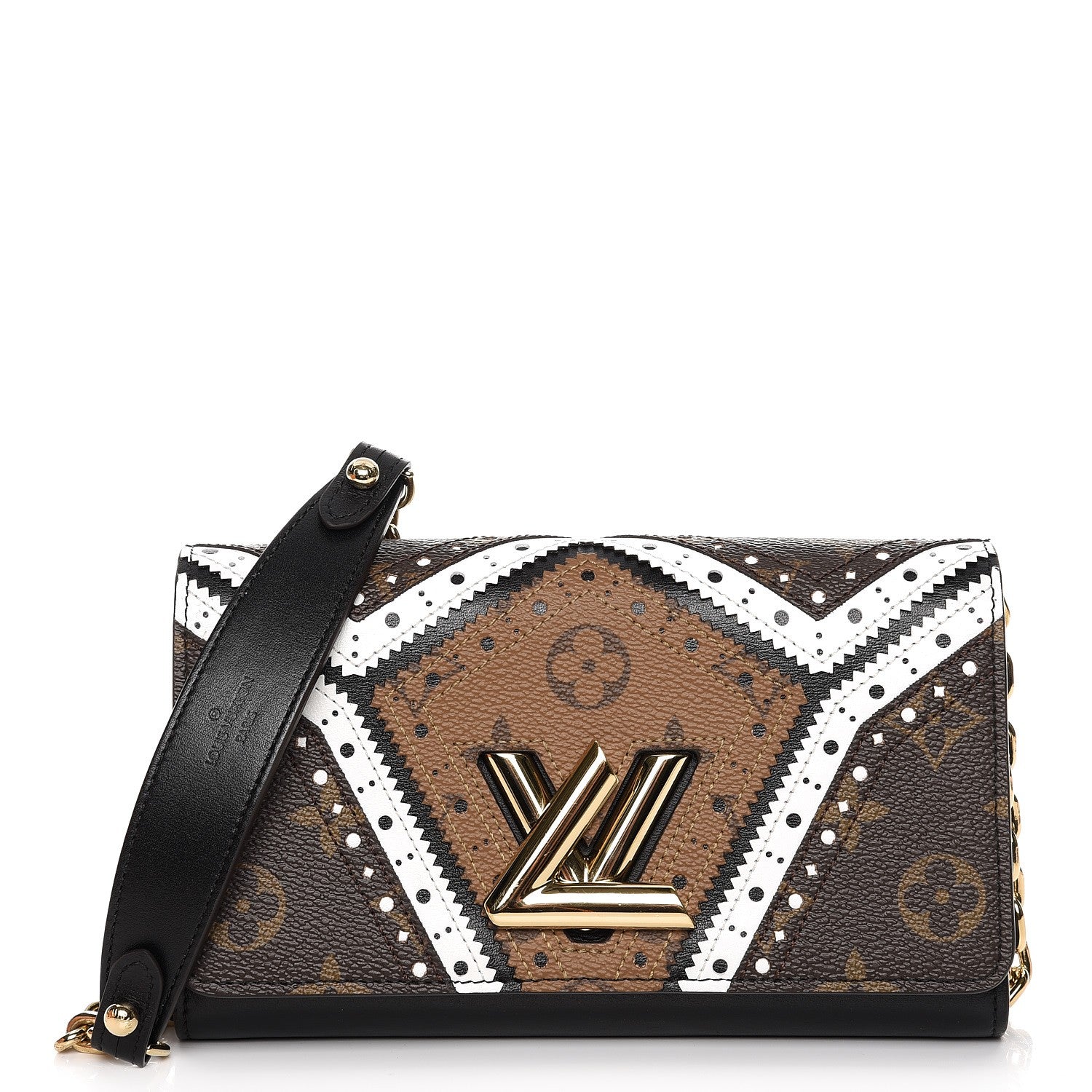 Louis Vuitton Veau Satin Monogram Twist Chain Wallet 1 of 8
