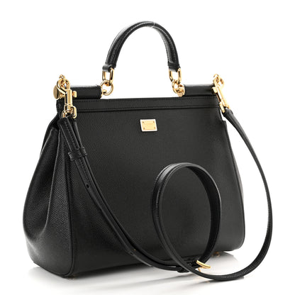 Dolce & Gabbana Dauphine Medium DG Family Patch Miss Sicily Satchel Black 3 of 11