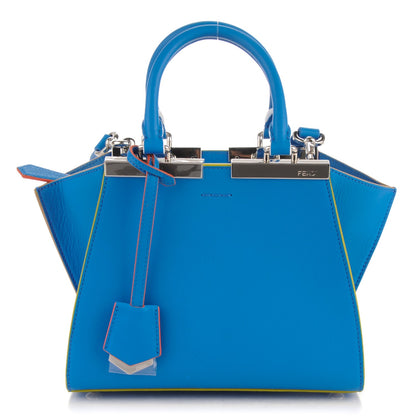 Fendi Vitello Dolce Mini 3jours Tote Blue Royal 1 of 7