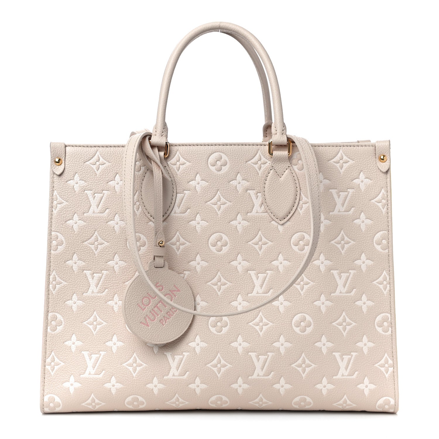Louis Vuitton Empreinte Monogram Spring In The City Onthego MM Beige Pink Yellow 1 of 9