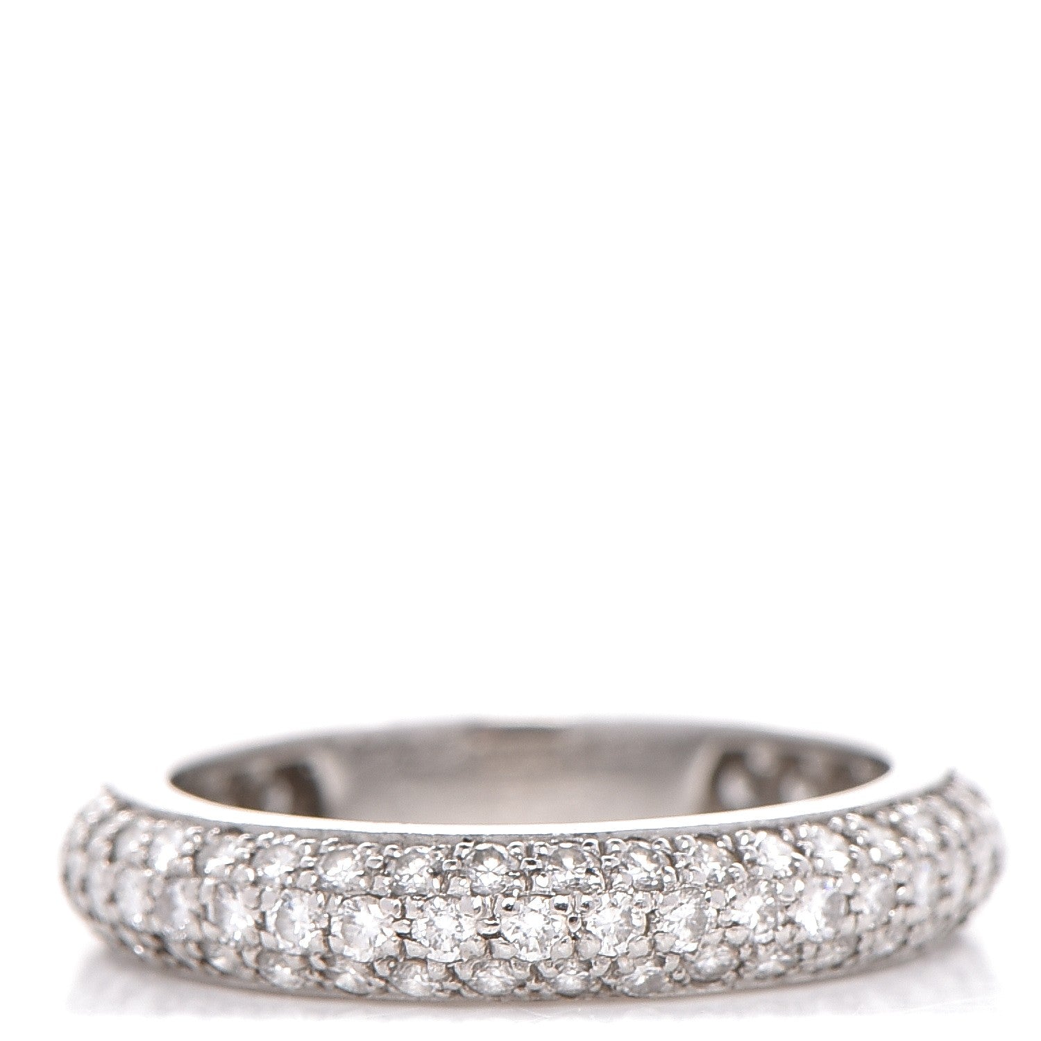 Cartier Platinum Diamond Pave Eternity Band 52 6 1 of 4