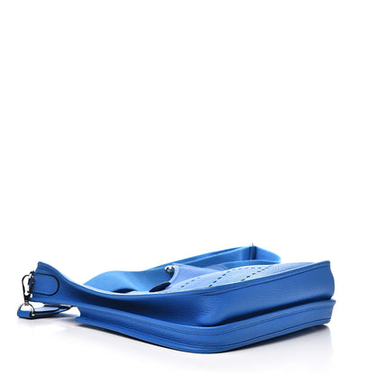 Hermes Taurillon Clemence Evelyne III PM Bleu Hydra 4 of 16