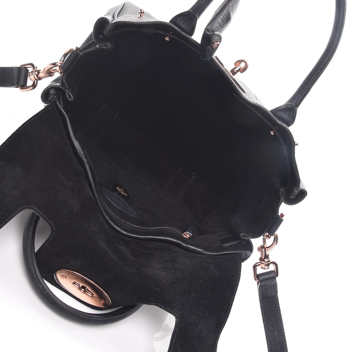 Pebbled Matte Leather Small Heritage Bayswater Satchel Nightshade Blue