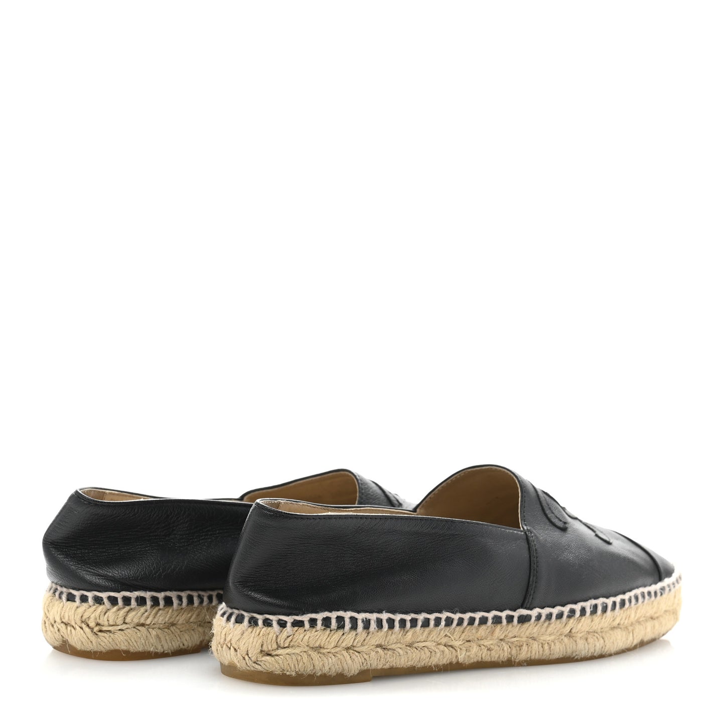 Lambskin CC Espadrilles 39 Black